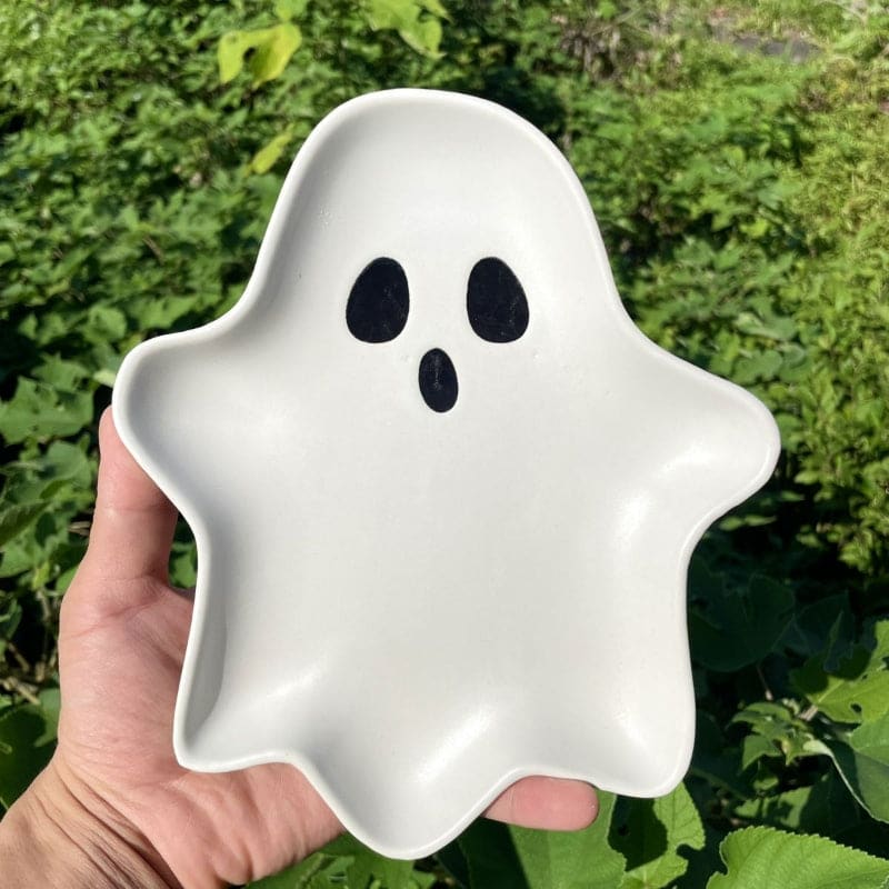 Cute Ghost Ceramic Plate - Lovesickdoe - 8 inch/20cm