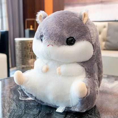 Cute Hamster Pillow - Grey