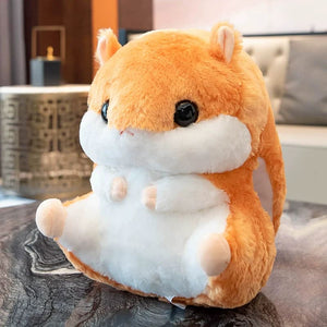 Cute Hamster Pillow - Orange