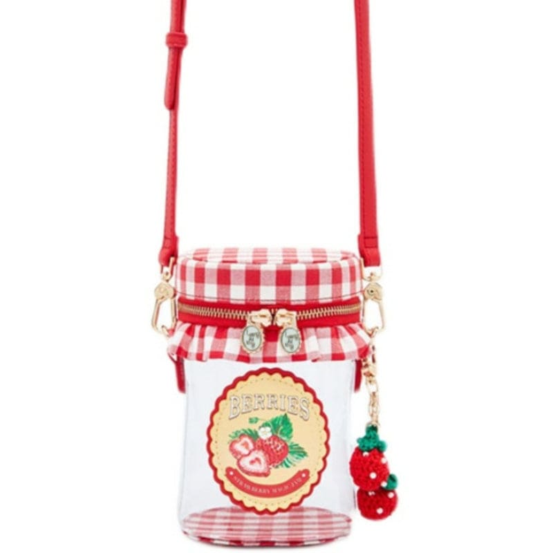 Cute Jelly Strawberry Transparent Bag - Lovesickdoe - Red