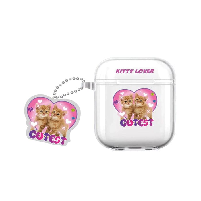 Cute Kitty AirPods Case - Airpods 1/2 / Pink - AirPods Case