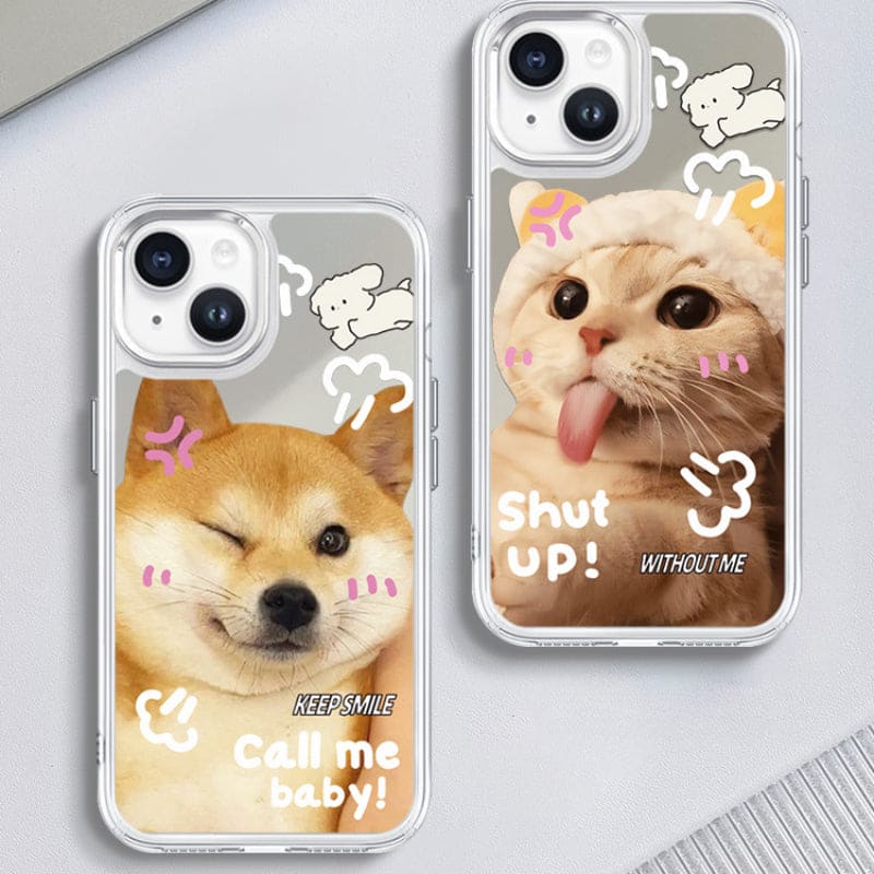 Cute Mirror Animal Phone Case