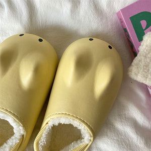 Cute Mouse Chunky Plush Slippers - Slippers