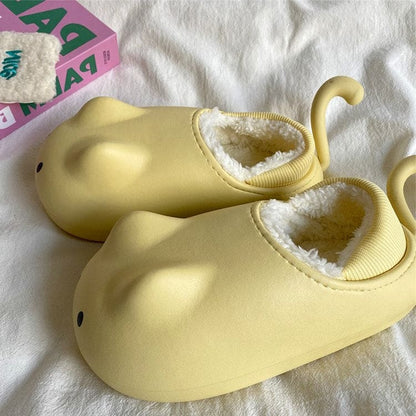 Cute Mouse Chunky Plush Slippers - EU 35 - 36 (US 5 - 6)