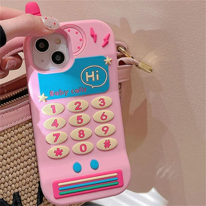 Cute Pink Cellphone Silicone Phone Case