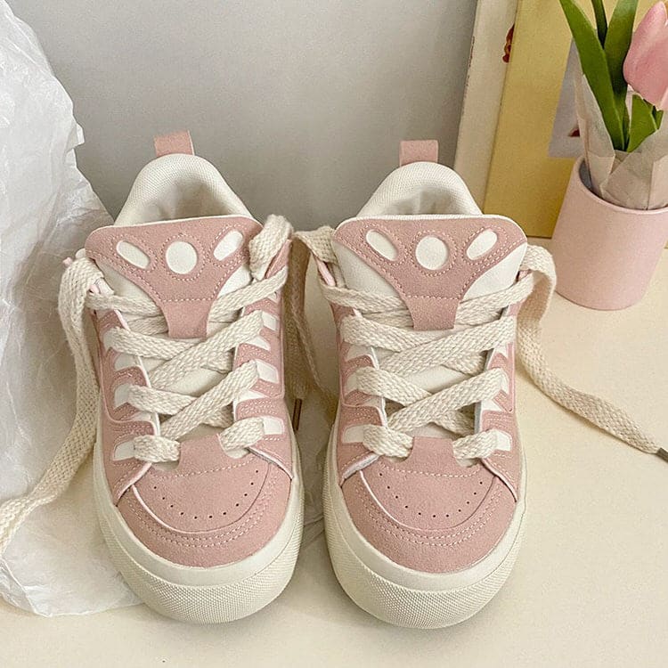 Cute Pink Sneakers - Sneakers