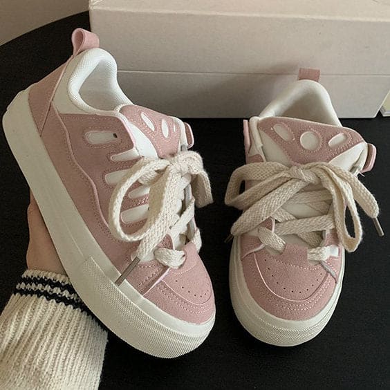 Cute Pink Sneakers - Sneakers