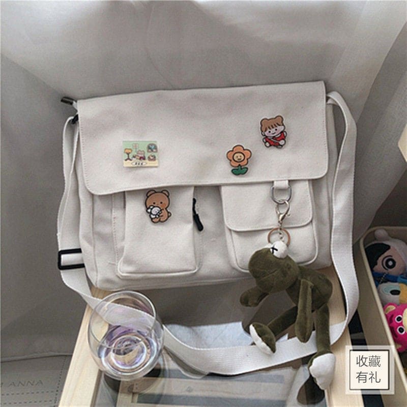 Cute Printed Sweet Shoulder Canvas Bag MK16592