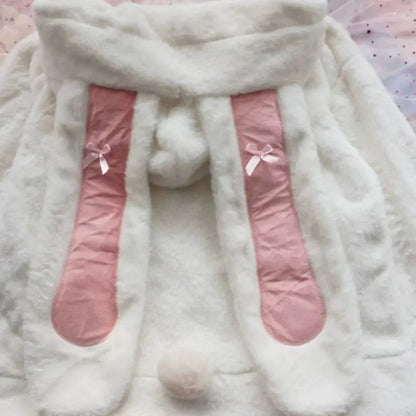 Kawaii Aesthetic Y2K Cute Fairy Cute Rabbit Ears Bow Plus Coat MK Kawaii Store