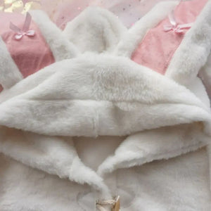 Kawaii Aesthetic Y2K Cute Fairy Cute Rabbit Ears Bow Plus Coat MK Kawaii Store