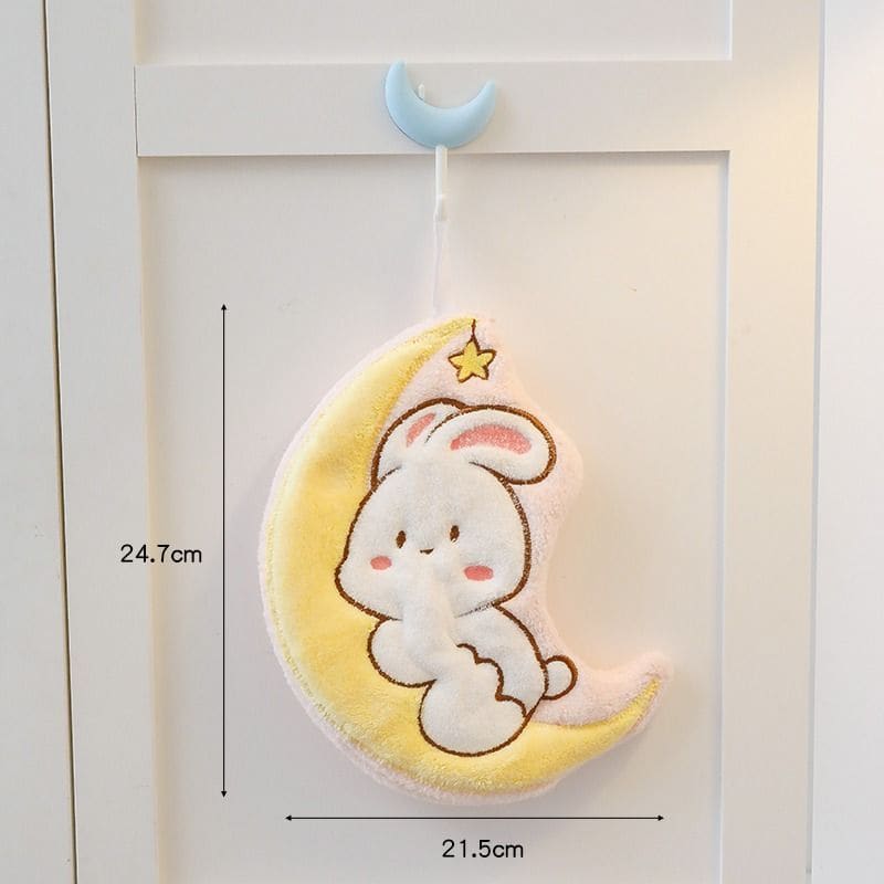 Cute Rabbit Hand Towel - Pink Moon