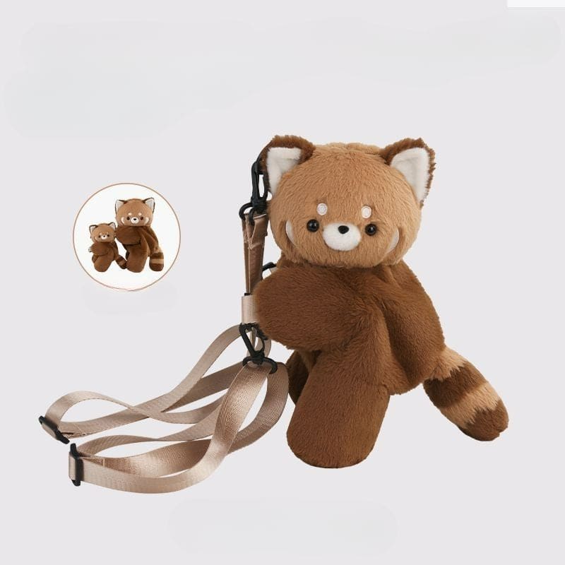 Cute Red Panda Brown Backpack