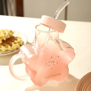 Cute Sakura Pink Cherry Blossom Water Bottle ON1092 MK Kawaii Store