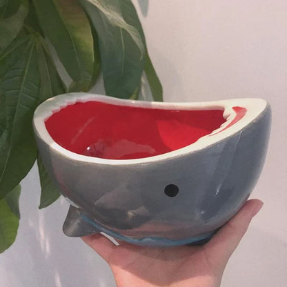 Cute Shark Attack Ceramic Bowl - shark