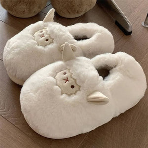 Cute Sheep Plush Slippers - Slippers