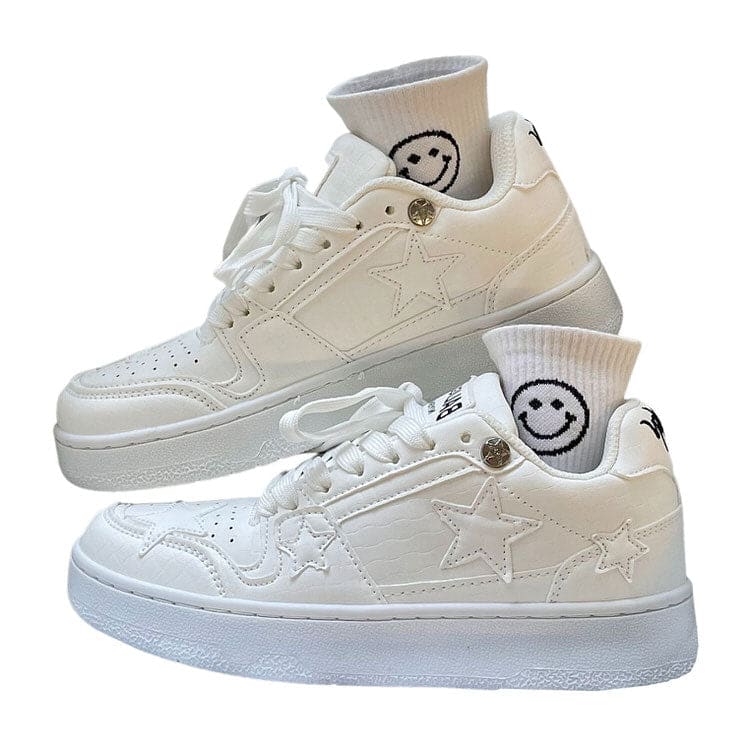 Cute Star Casual Sneakers - EU36 (US6.0) / White - Sneakers
