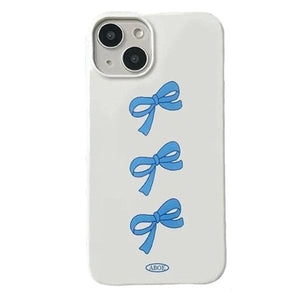 Cute White Bows Phone Case - iPhone 11 / Blue - IPhone Case