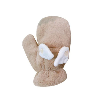 Cute Wings Warm Plush Gloves