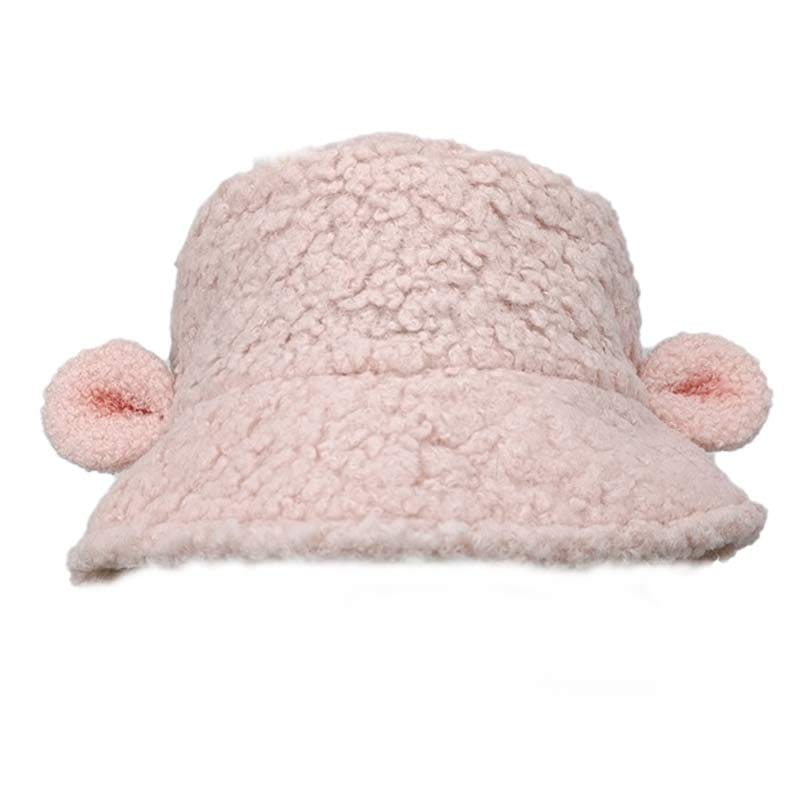 Cute Woolen Lolita Fisherman Hat - Pink / M (56-58cm)