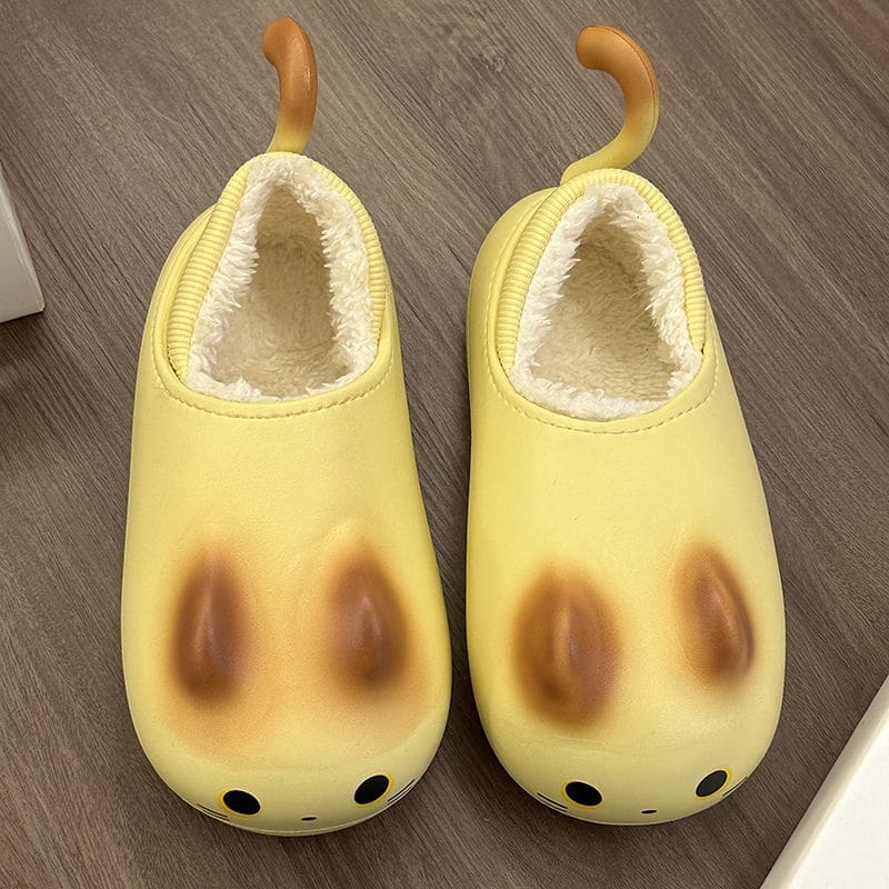 Cute Yellow Mouse Slippers - Yellow / 35-36/U5.5-6