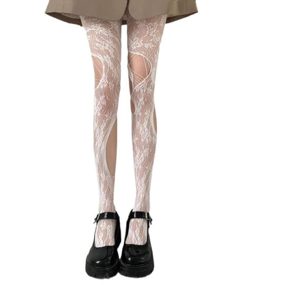 Cutout Fishnet Tights