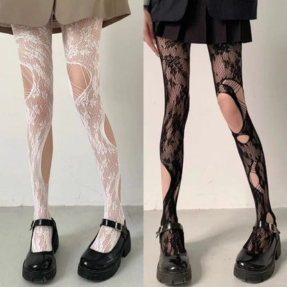 Cutout Fishnet Tights