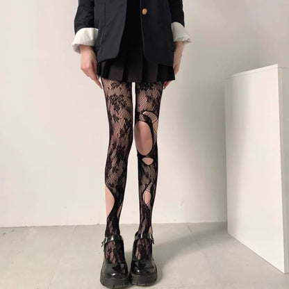 Cutout Fishnet Tights