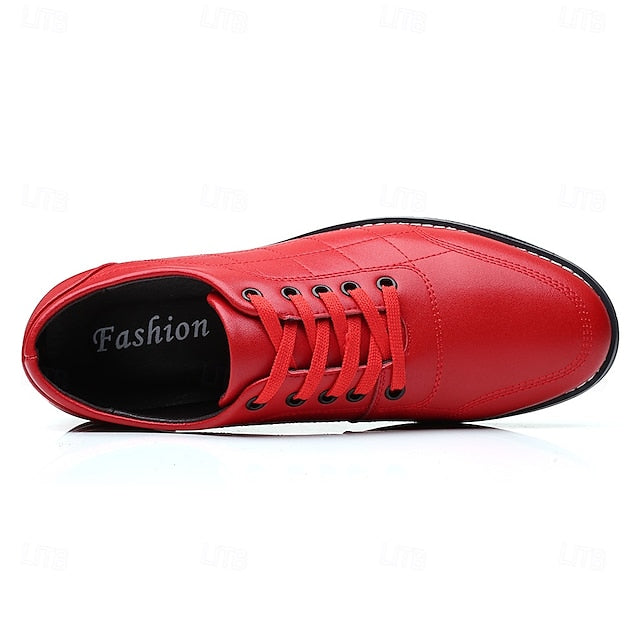 - Faux Lace-Up Quilted Blue Sneakers Leather Stylish Men's