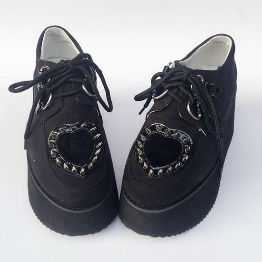 Rivet Shoes Heart Flatform SP168610 Custom Made