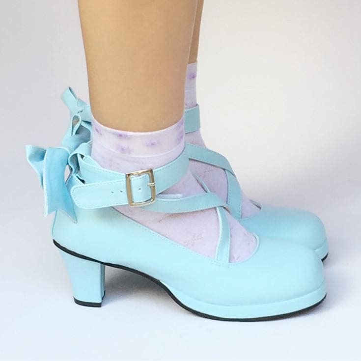 Lolita Baby SP168138 Shoes Bow Custom Made Blue