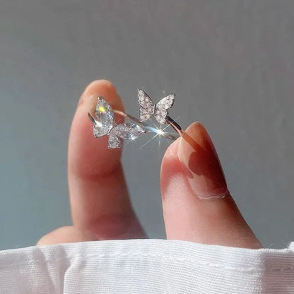 Kawaii Aesthetic Y2K Cute Fairy Dainty Butterfly Rings MK Kawaii Store