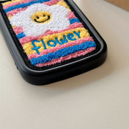 Daisy Flower Fuzzy iPhone Case - IPhone Case