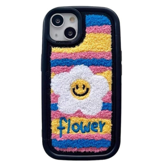 Daisy Flower Fuzzy iPhone Case - IPhone Case