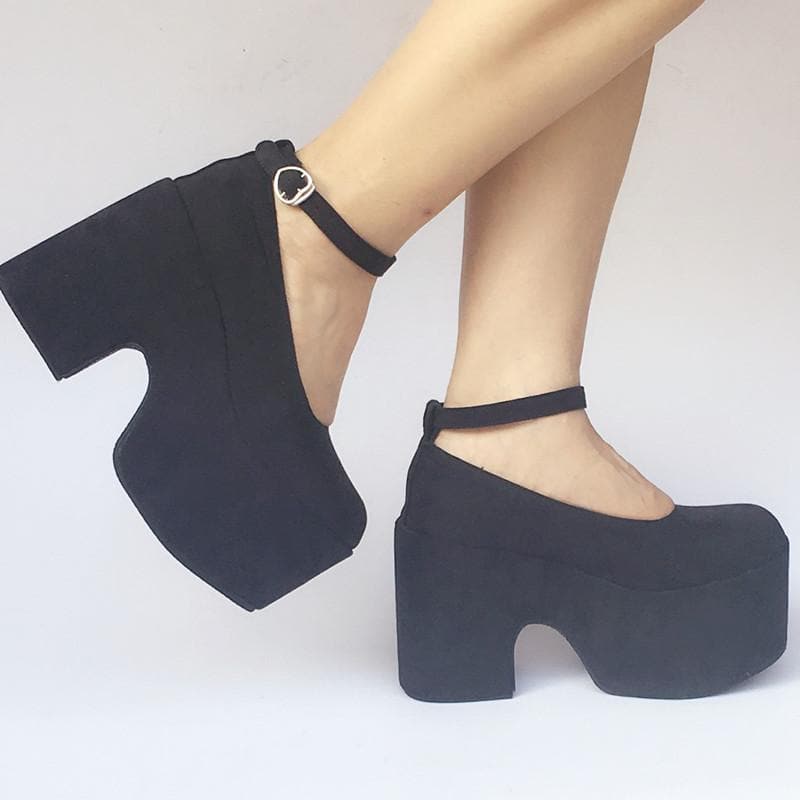 Shoes High Custom Heels Made Simple Platform Black SP168133