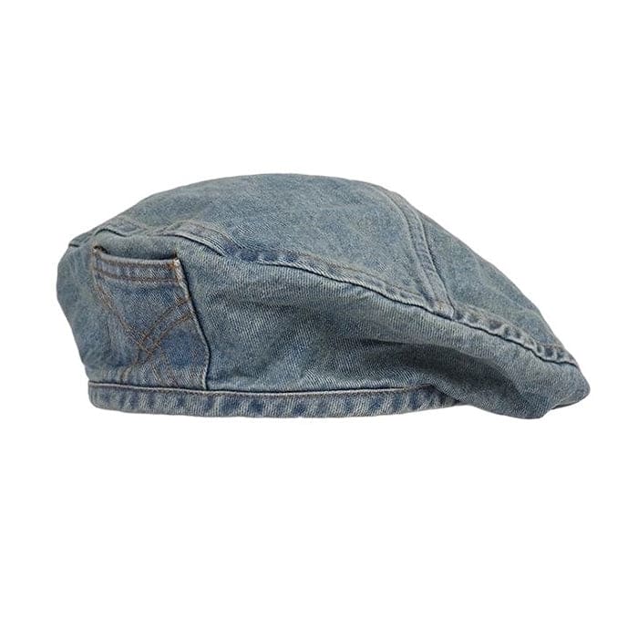 Denim Beret Hat - Standart / Blue - Hats