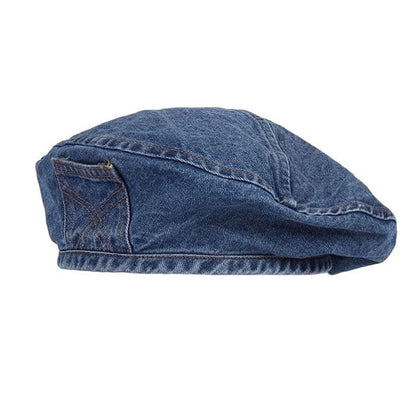 Denim Beret Hat - Standart / Dark Blue - Hats