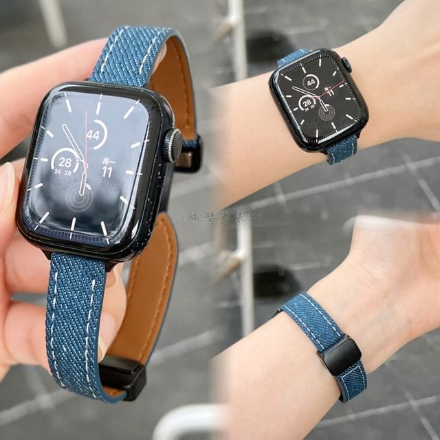 Denim Magnetic Apple Watch Band - Dark Blue / IWATCH 1 / 2