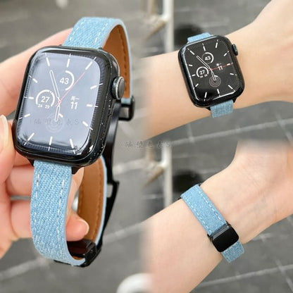 Denim Magnetic Apple Watch Band - Light Blue / IWATCH 1 / 2