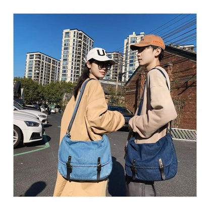 Denim Messenger Bag