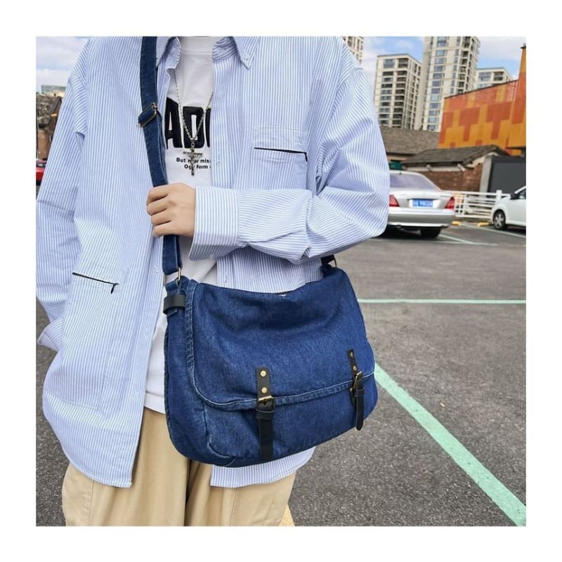 Denim Messenger Bag