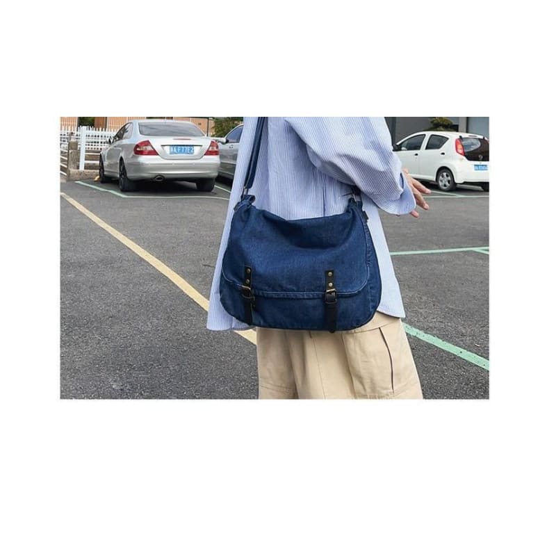 Denim Messenger Bag