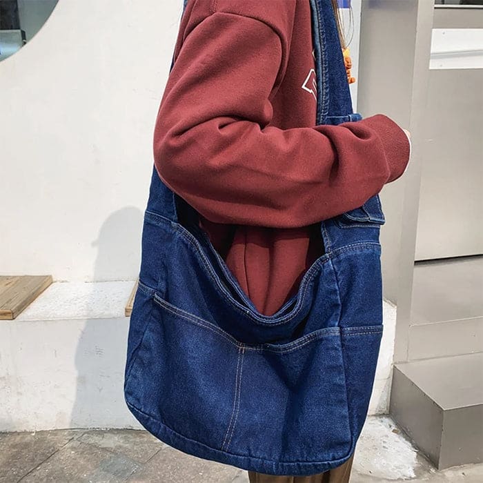 Denim Shoulder Bag - Handbags