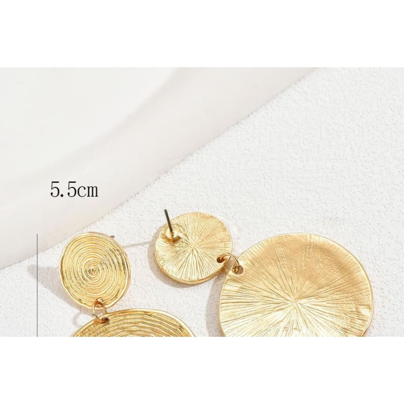 Disc Alloy Dangle Earring