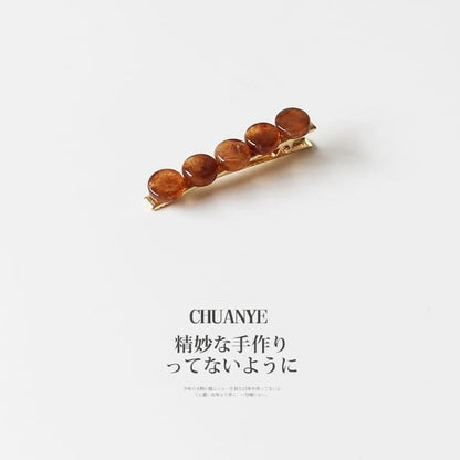 Disc Hair Clip - 01 - Coffee / One Size