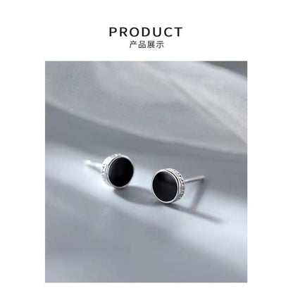 Disc S925 Sterling Silver Stud Earring