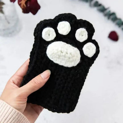 Kawaii Aesthetic Y2K Cute Fairy DIY Knitted Cat Paw Gloves MK Kawaii Store