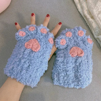 Kawaii Aesthetic Y2K Cute Fairy DIY Knitted Cat Paw Gloves MK Kawaii Store