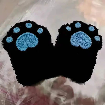 Kawaii Aesthetic Y2K Cute Fairy DIY Knitted Cat Paw Gloves MK Kawaii Store