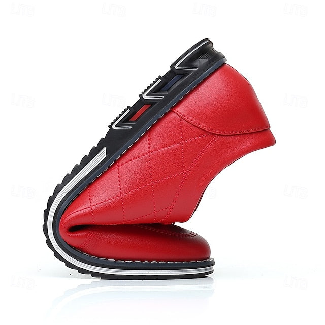 - Faux Lace-Up Quilted Blue Sneakers Leather Stylish Men's