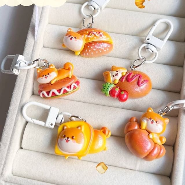 Dog Bakery Bag Charm Keyring (Various Designs)